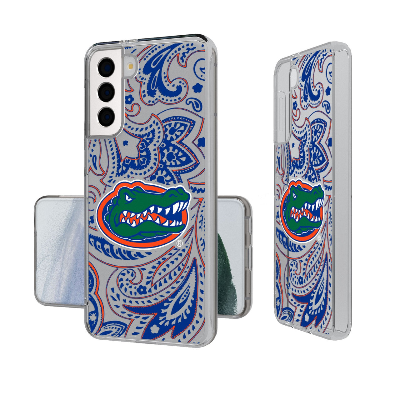 University of Florida Gators Paisley Clear Phone Case-0