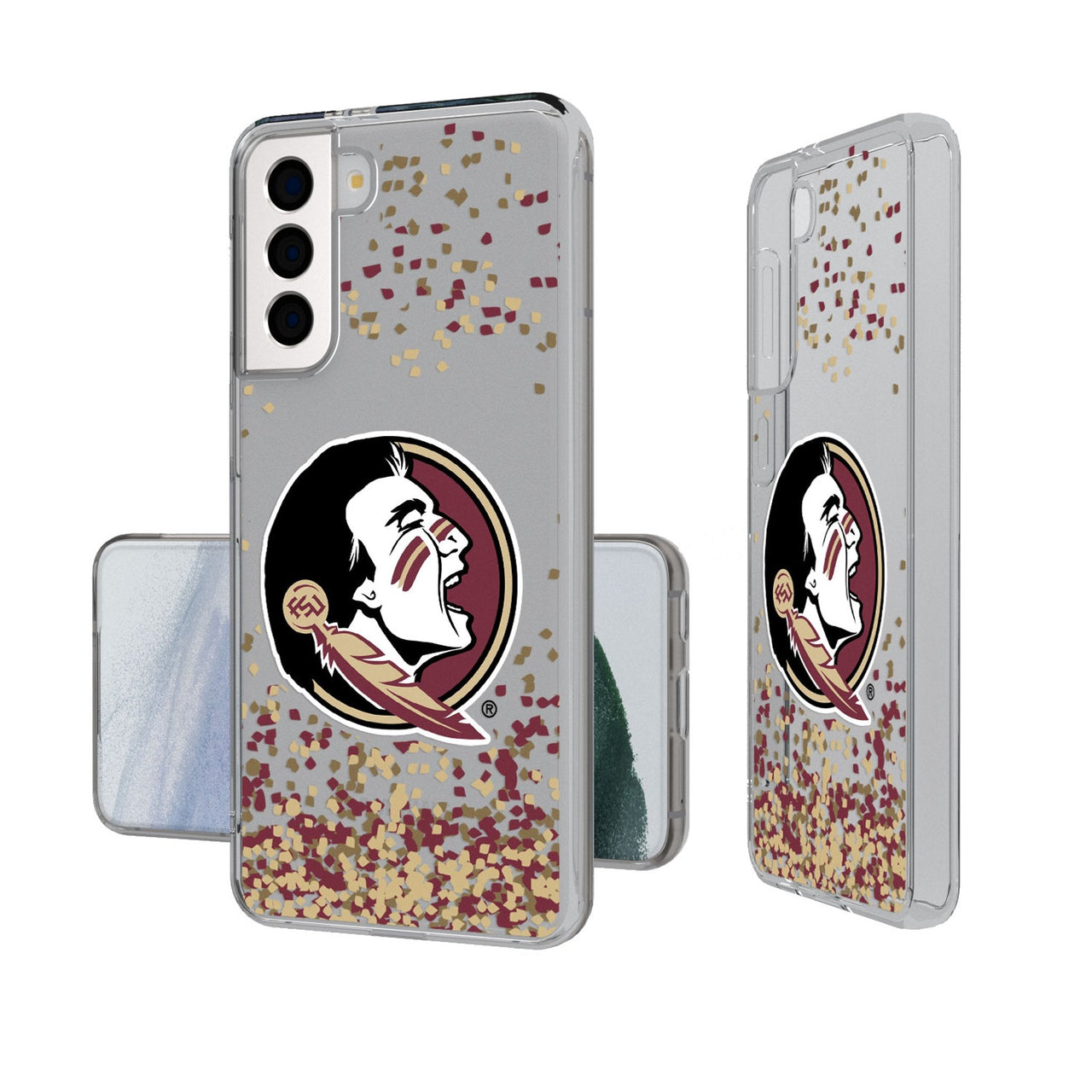 Florida State University Seminoles Confetti Clear Phone Case-0