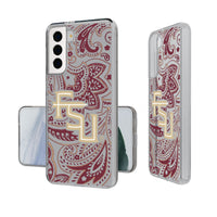 Thumbnail for Florida State University Seminoles Athletic Wordmark Paisley Clear Phone Case-0