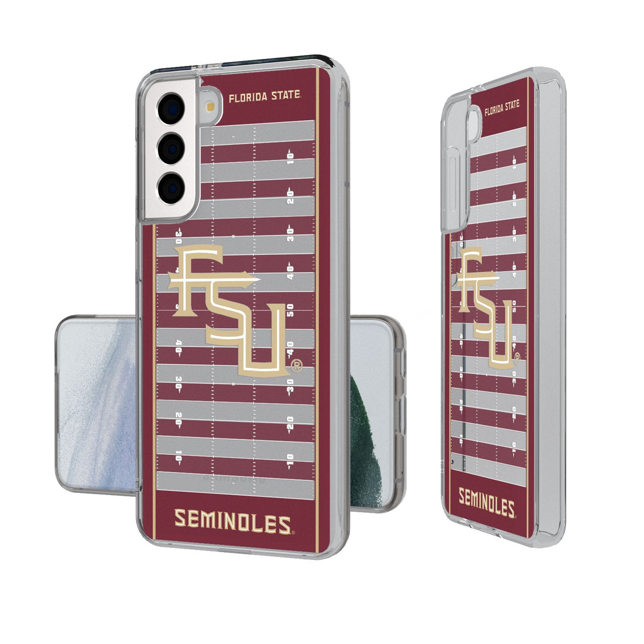 Florida State University Seminoles Athletic Wordmark Field Clear Phone Case-0