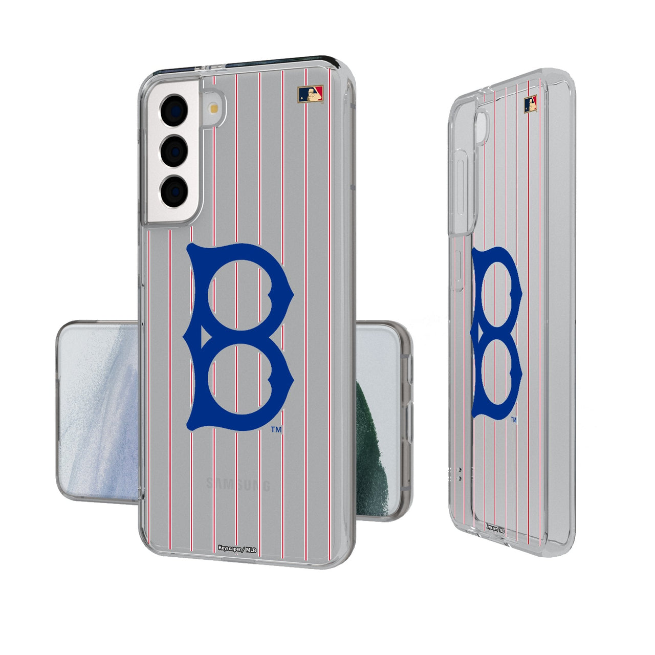 Brooklyn Dodgers 1949-1957 - Cooperstown Collection Pinstripe Clear Phone Case-0