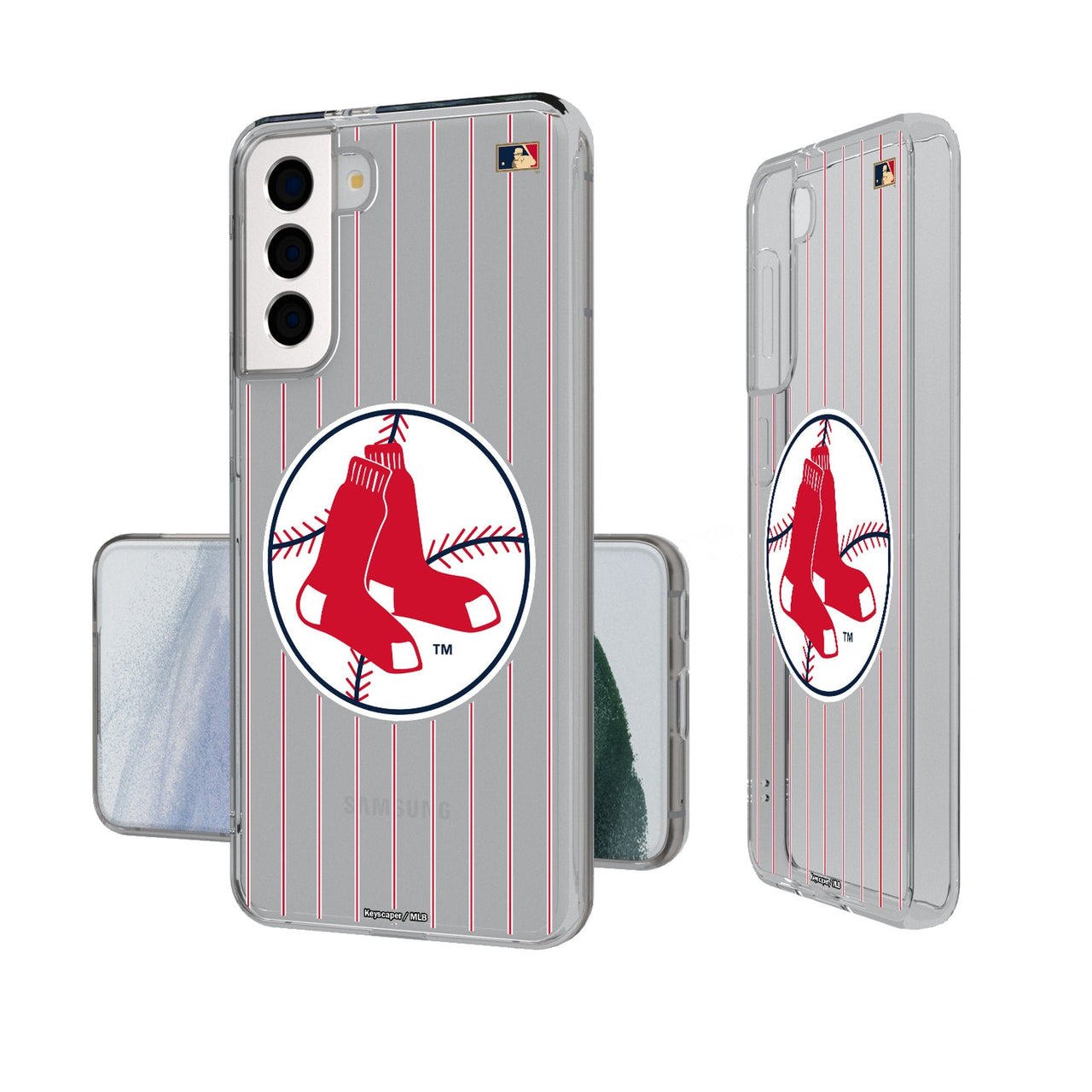 Boston Red Sox 1970-1975 - Cooperstown Collection Pinstripe Clear Phone Case-0