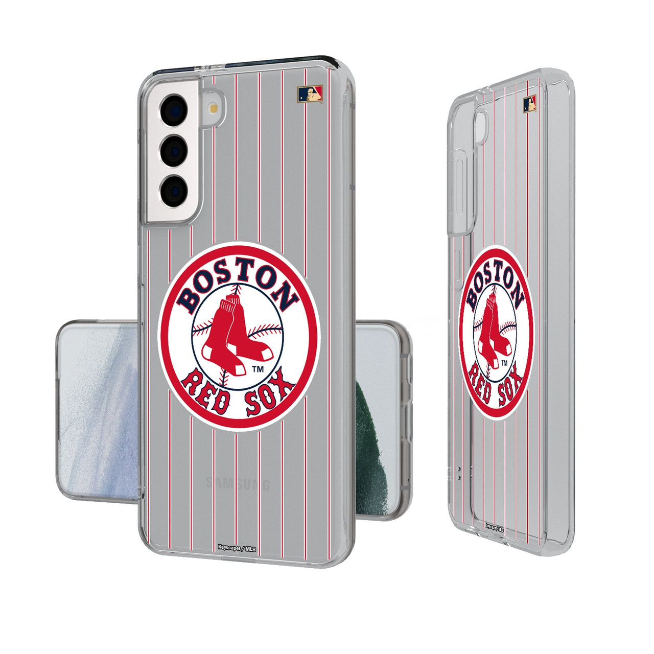 Boston Red Sox 1976-2008 - Cooperstown Collection Pinstripe Clear Phone Case-0