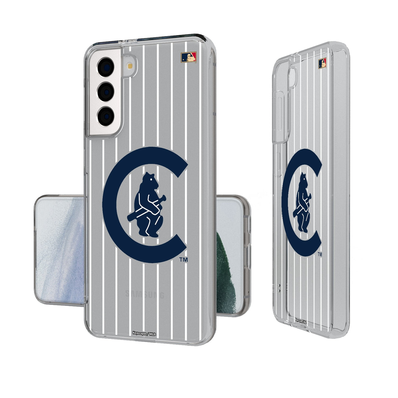 Chicago Cubs 1911-1912 - Cooperstown Collection Pinstripe Clear Phone Case-0