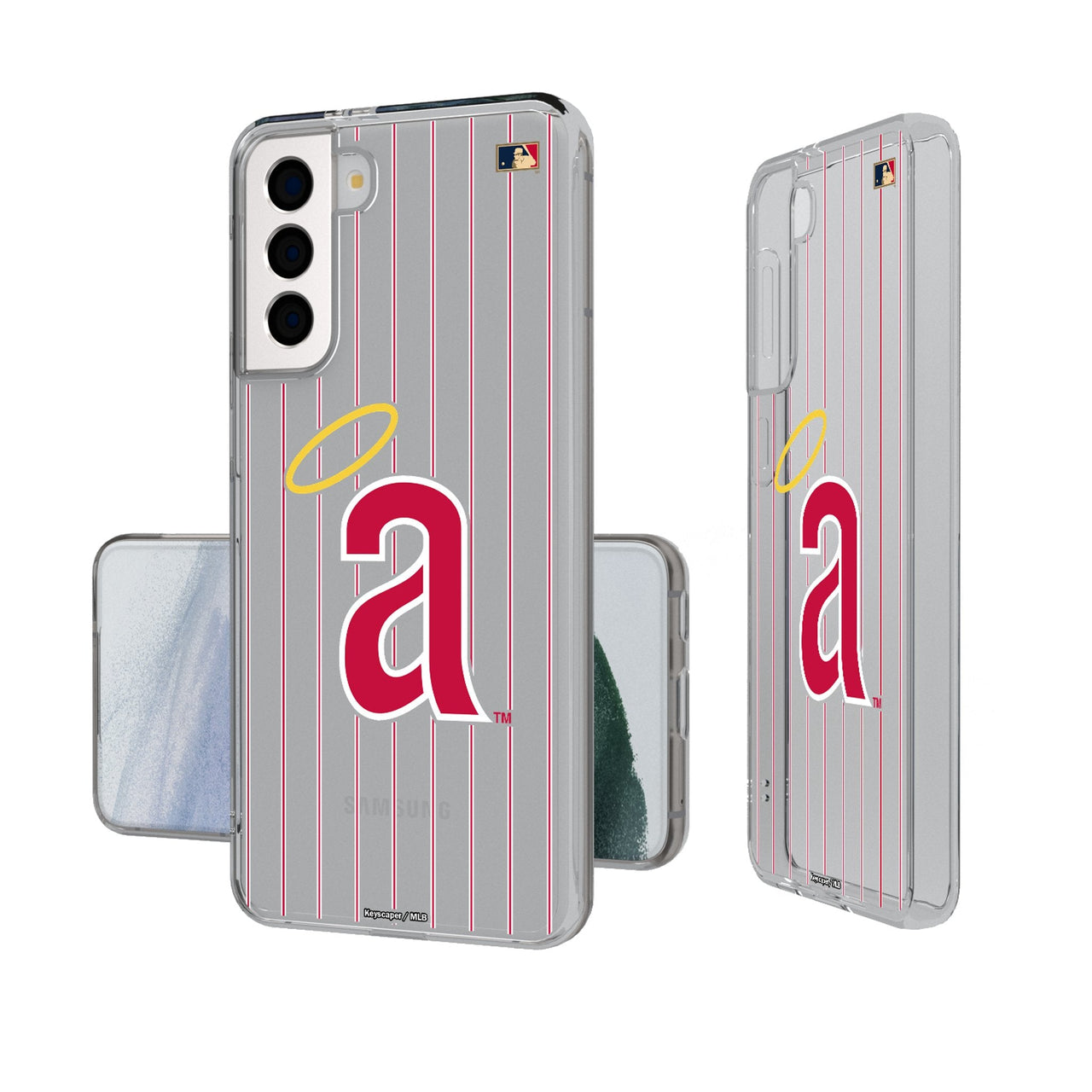 LA Angels 1971 - Cooperstown Collection Pinstripe Clear Phone Case-0