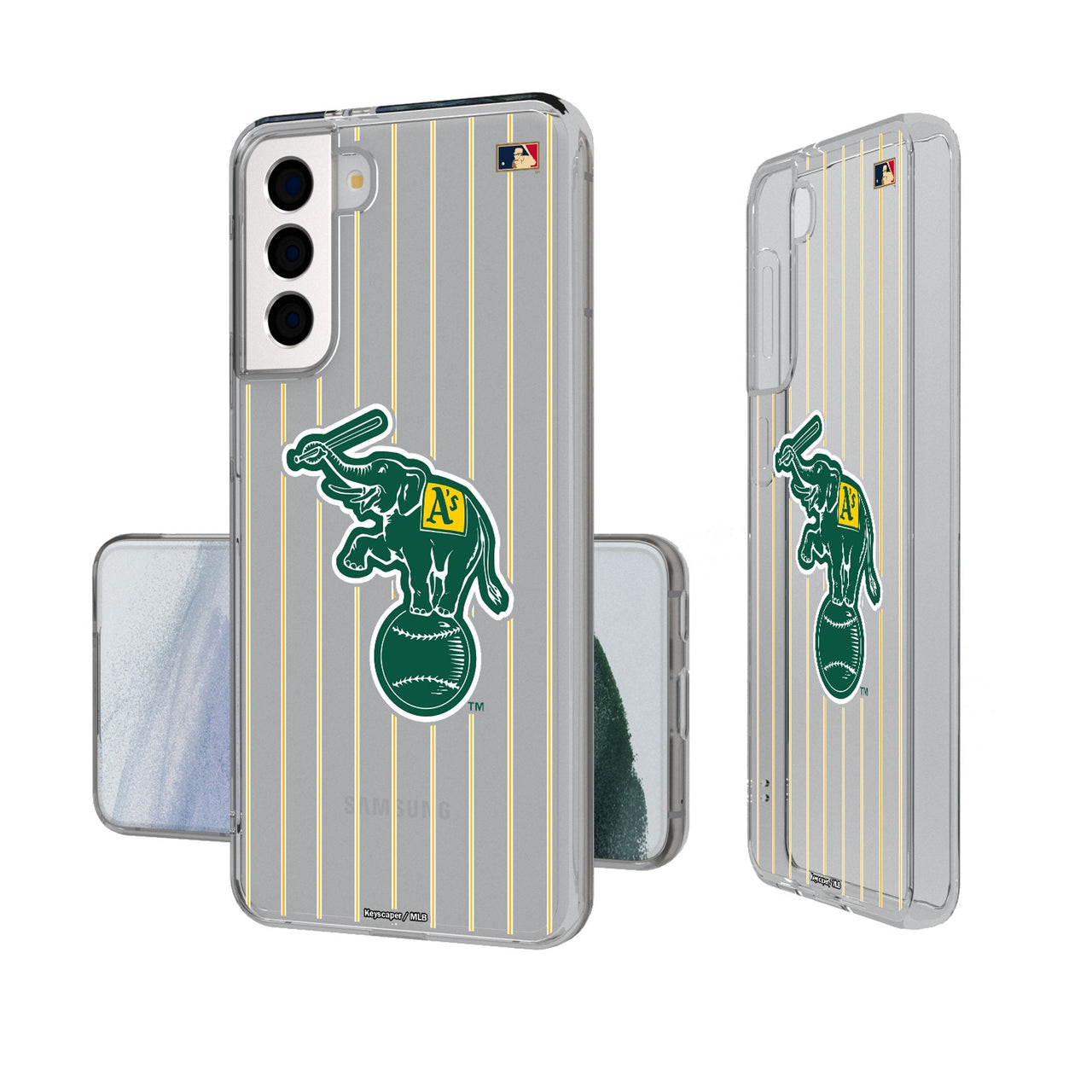 Oakland As  Home 1988 - Cooperstown Collection Pinstripe Clear Phone Case-0