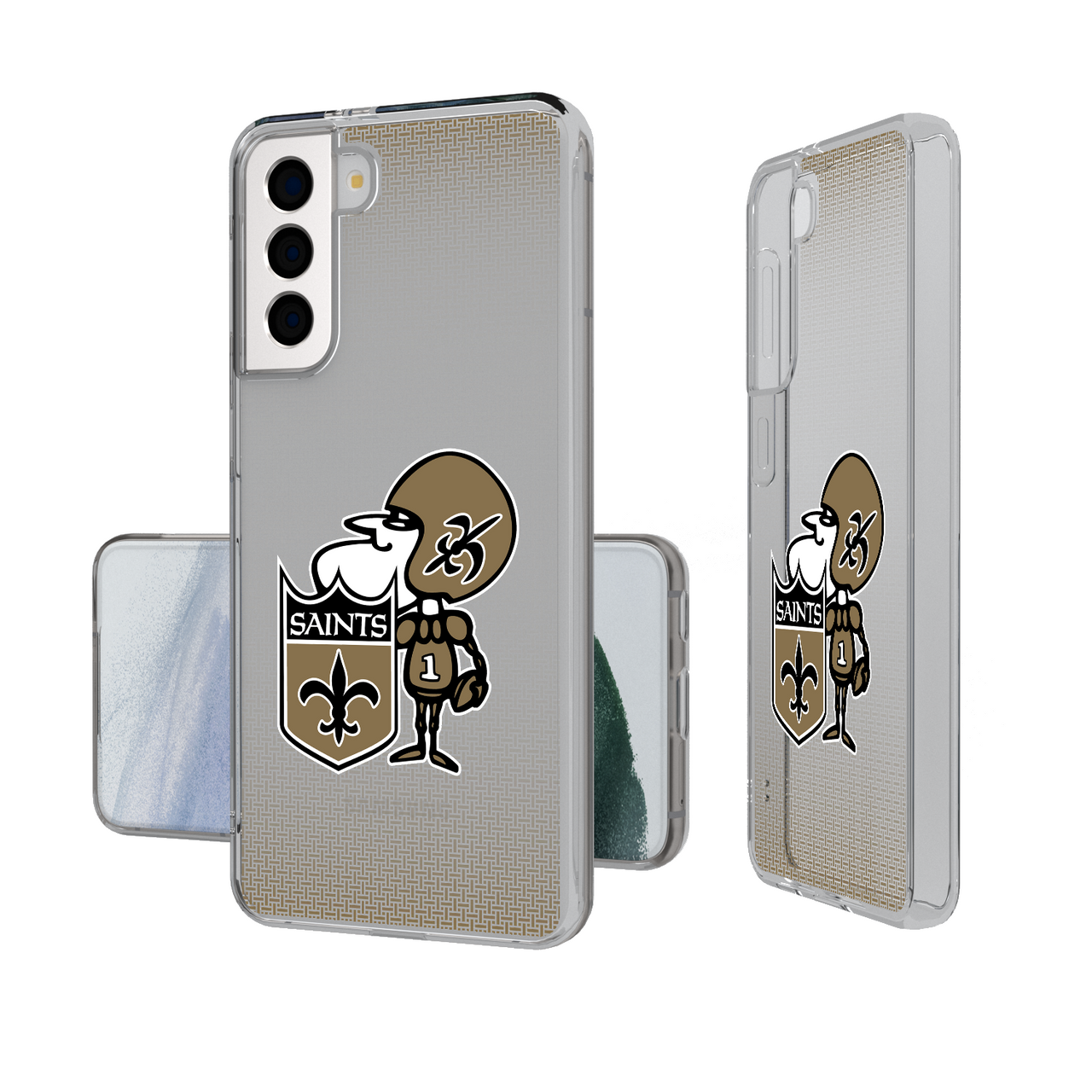 New Orleans Saints Historic Collection Linen Clear Phone Case-1