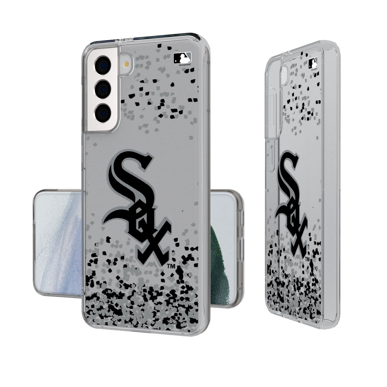 Chicago White Sox Confetti Clear Phone Case-0