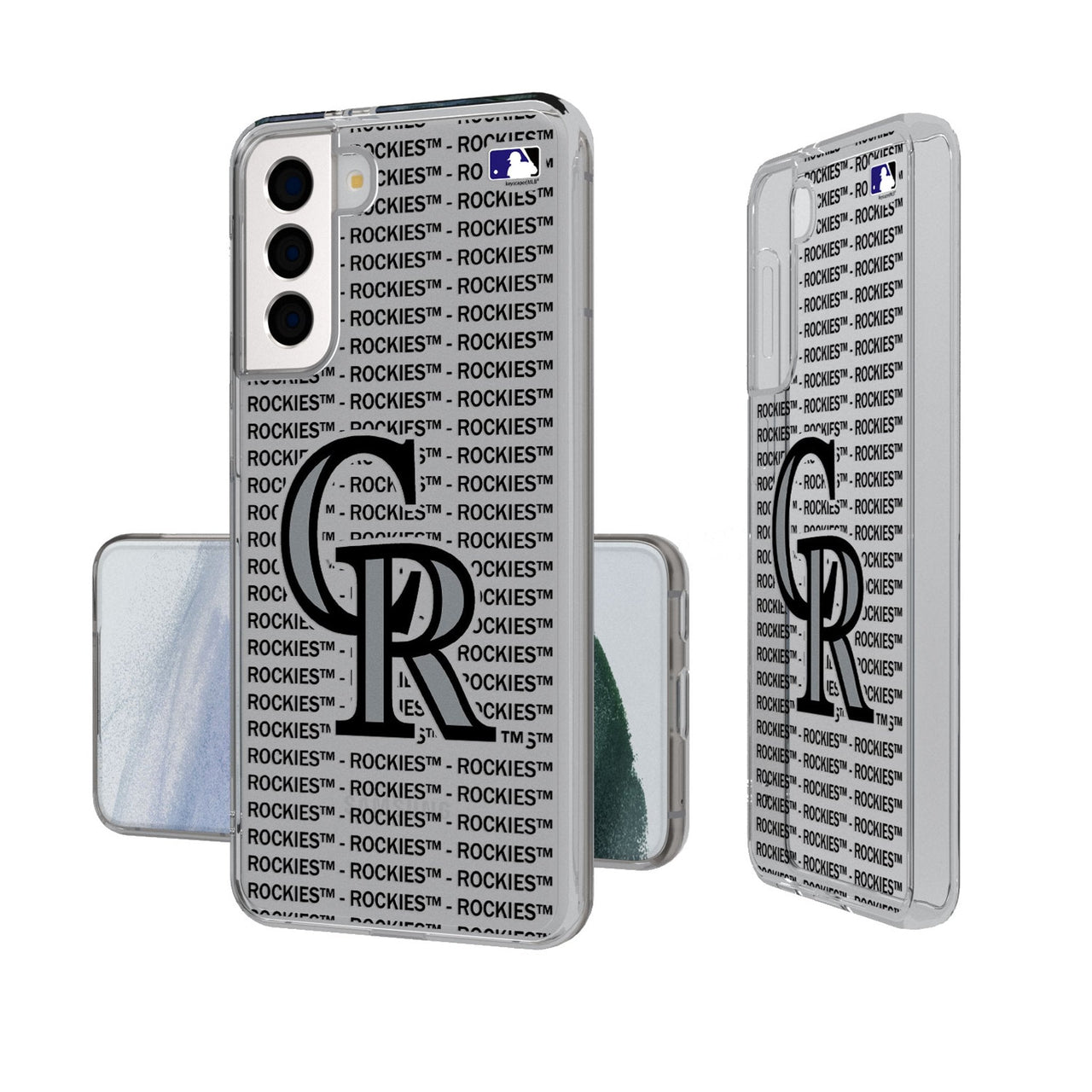 Colorado Rockies Text Backdrop Clear Phone Case-0