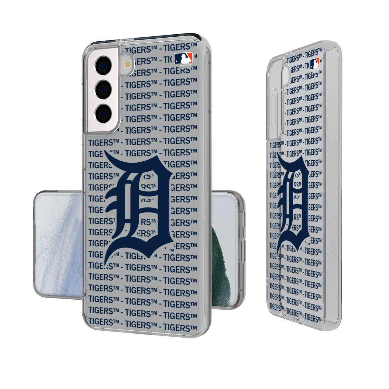 Detroit Tigers Text Backdrop Clear Phone Case-0