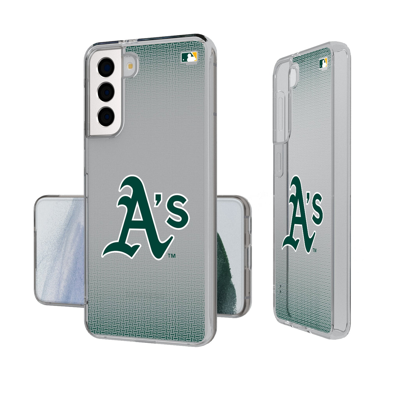 Oakland Athletics Linen Clear Phone Case-0