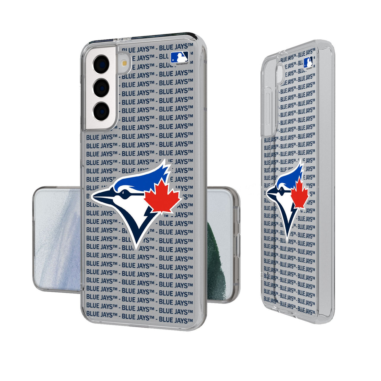 Toronto Blue Jays Text Backdrop Clear Phone Case-0