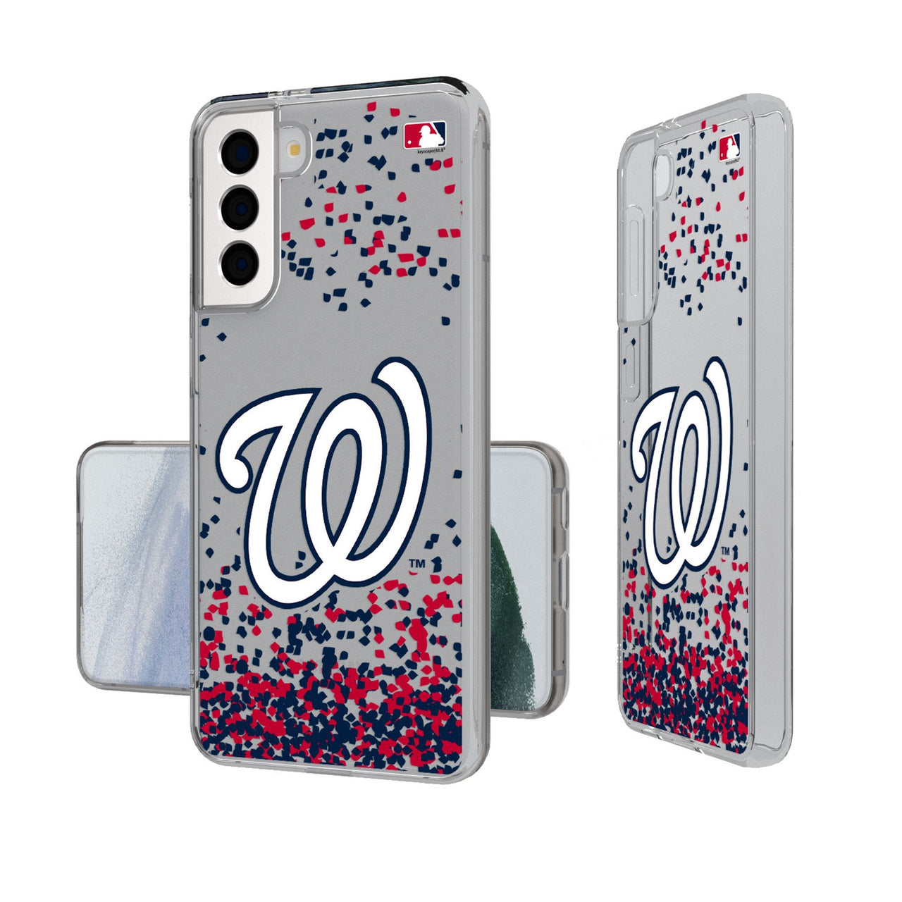 Washington Nationals Confetti Clear Phone Case-0