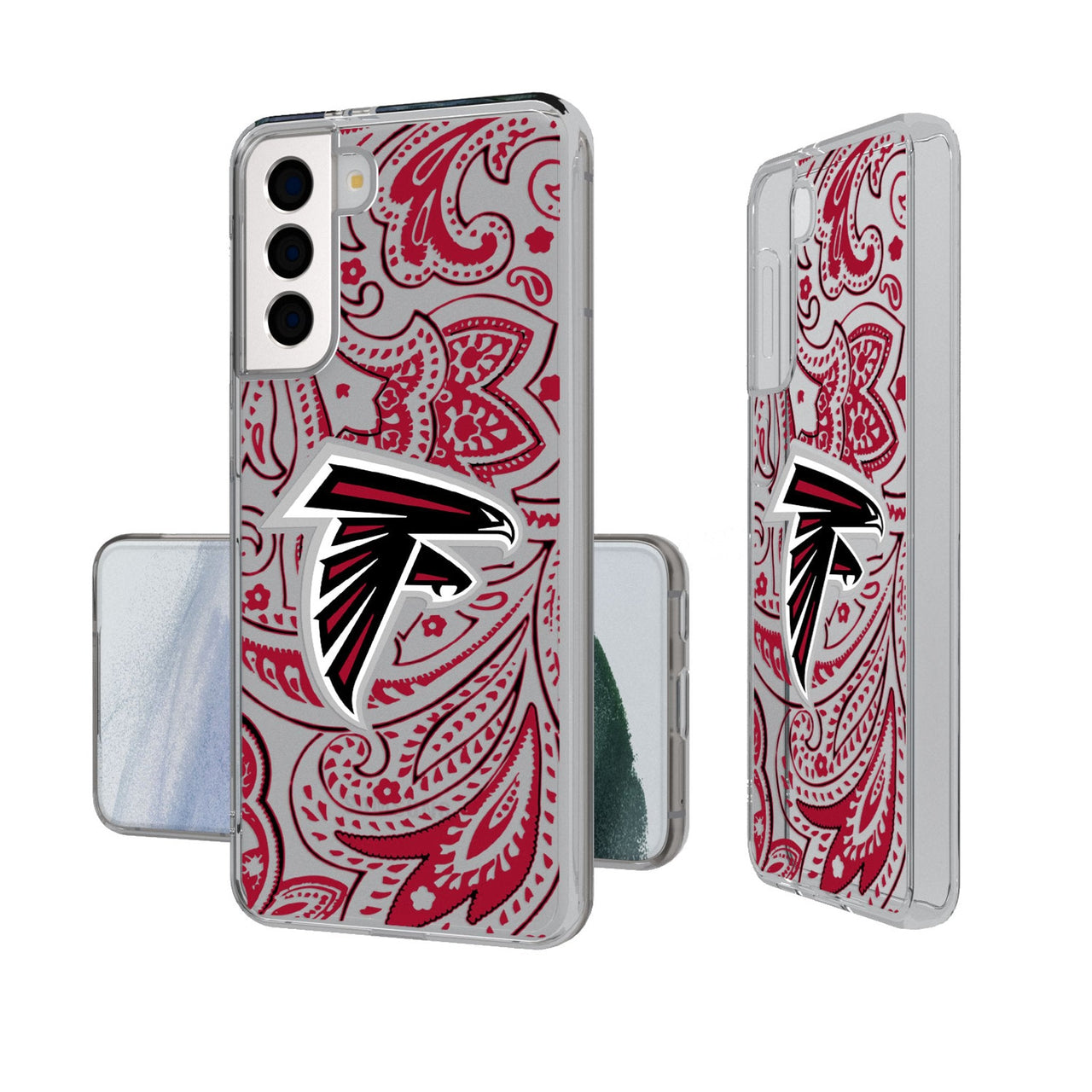 Atlanta Falcons Paisley Clear Phone Case-0