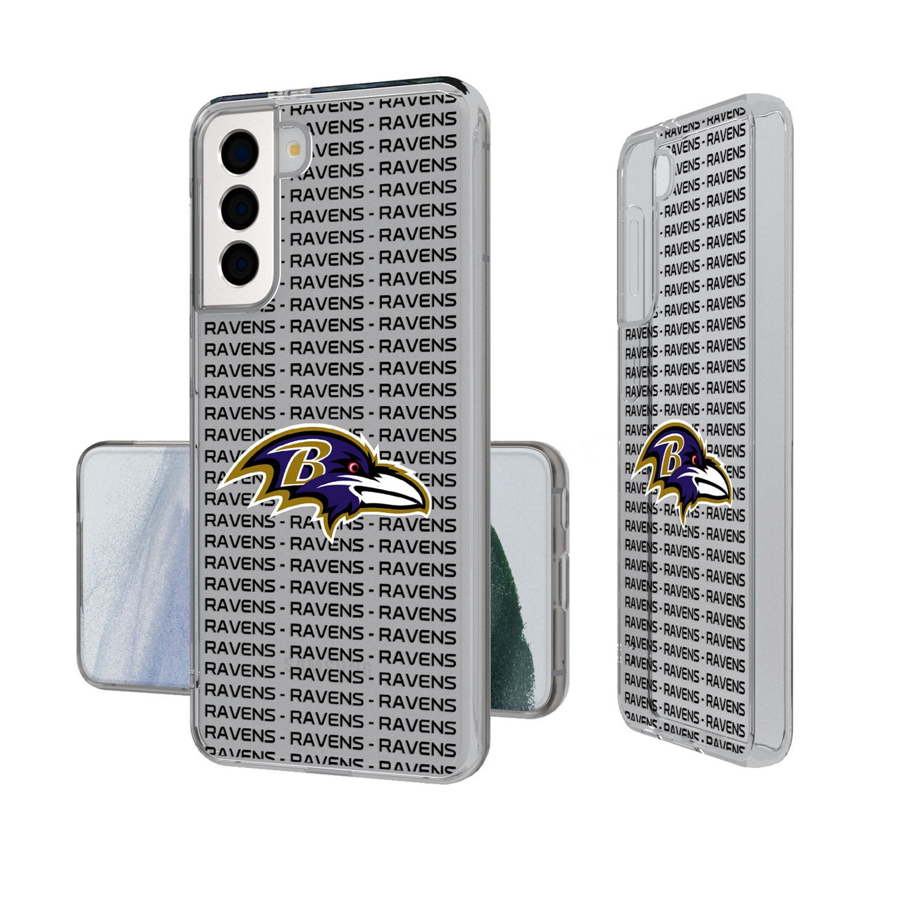 Baltimore Ravens Text Backdrop Clear Phone Case-0