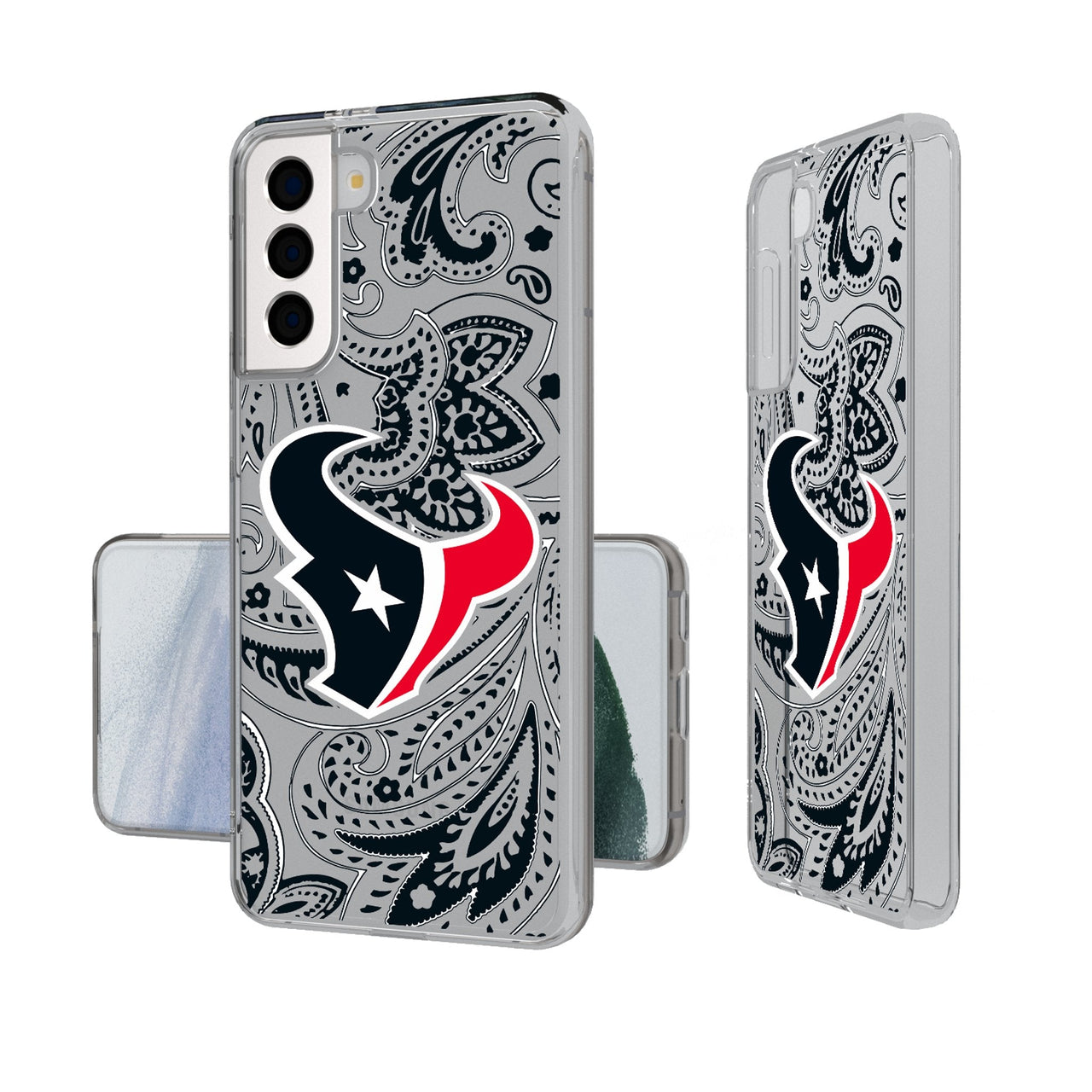 Houston Texans Paisley Clear Phone Case-0