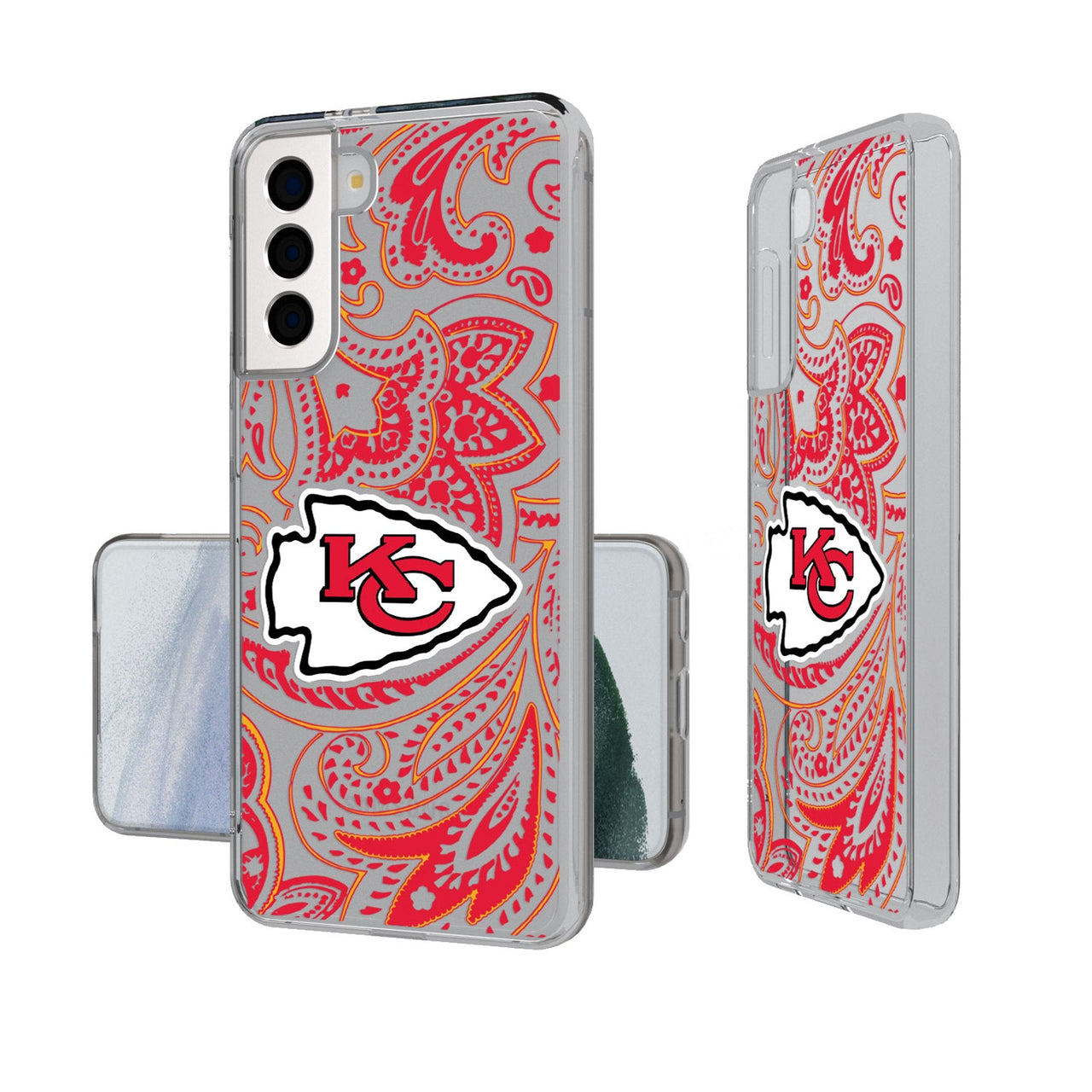 Kansas City Chiefs Paisley Clear Phone Case-0