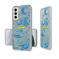 Thumbnail for Los Angeles Chargers Paisley Clear Phone Case-0