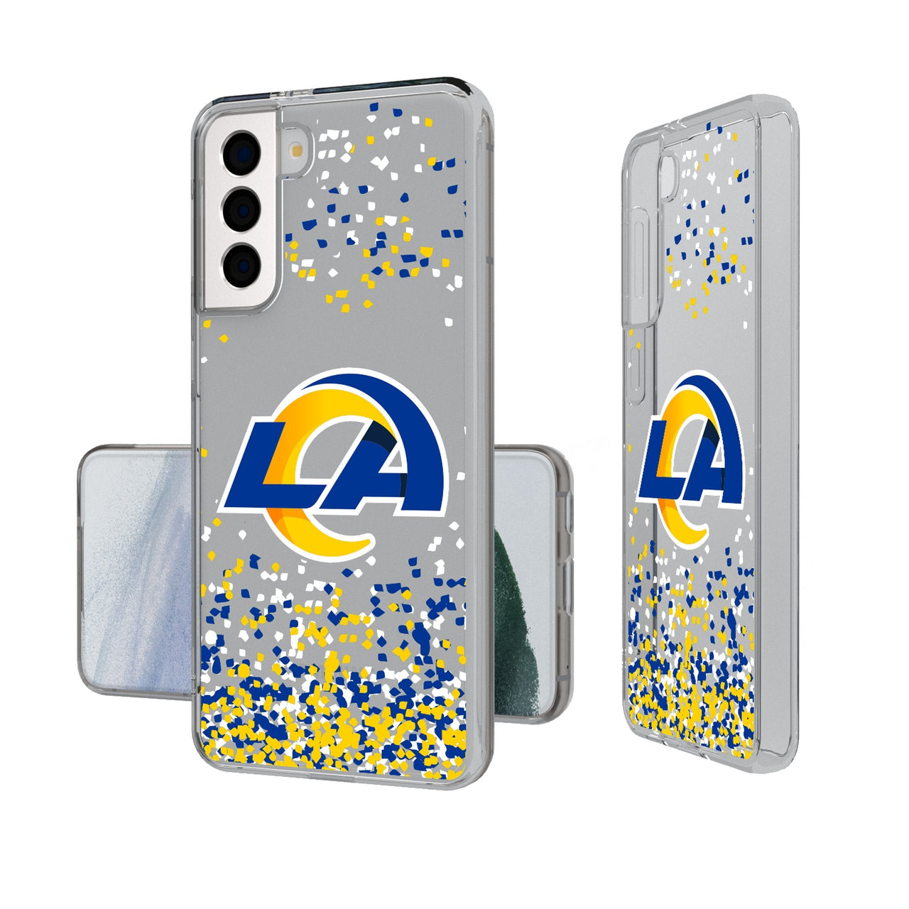 Los Angeles Rams Confetti Clear Phone Case-0