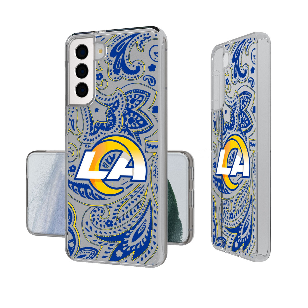 Los Angeles Rams Paisley Clear Phone Case-0