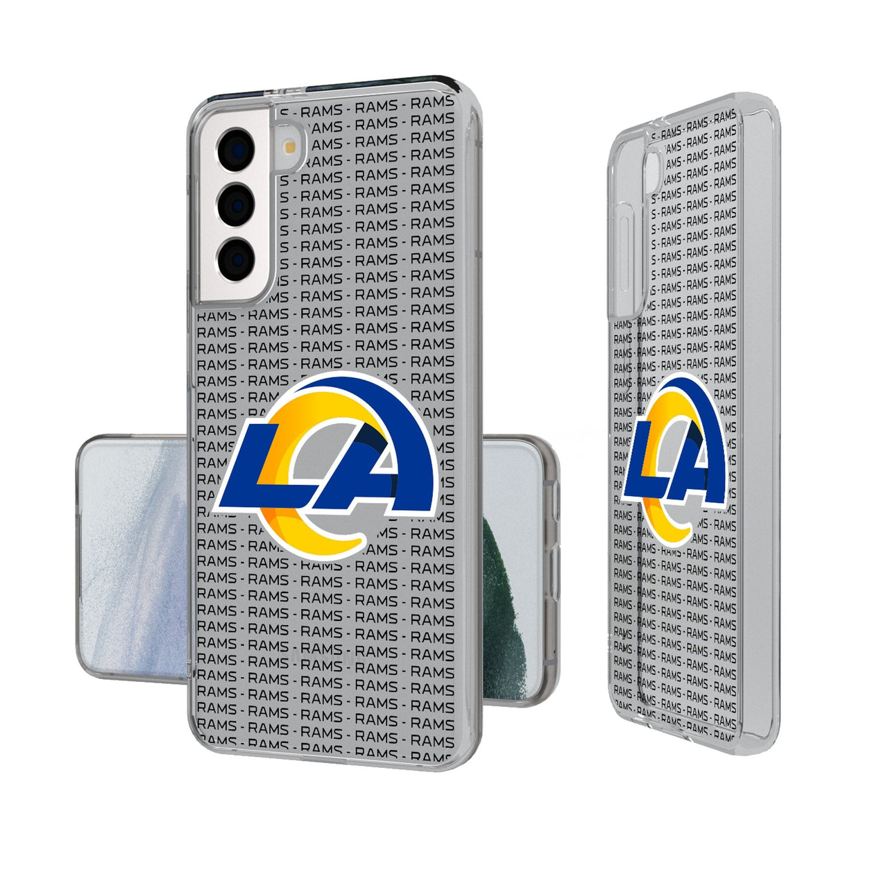 Los Angeles Rams Text Backdrop Clear Phone Case-0