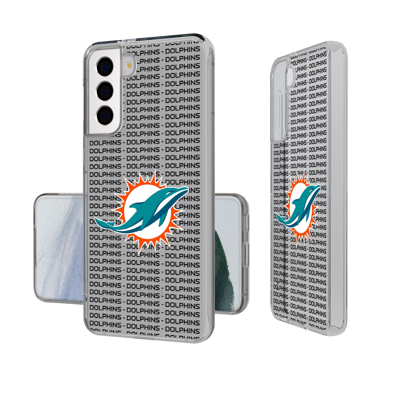 Miami Dolphins Blackletter Clear Case-19