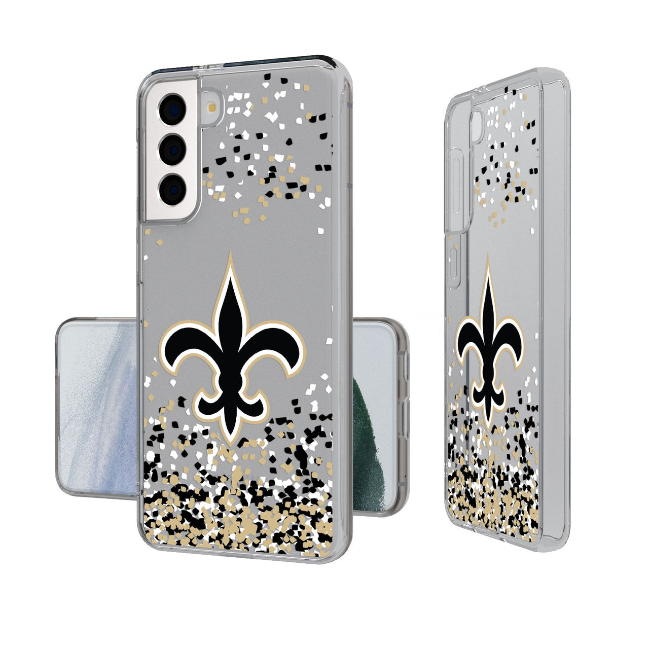 New Orleans Saints Confetti Clear Case-1