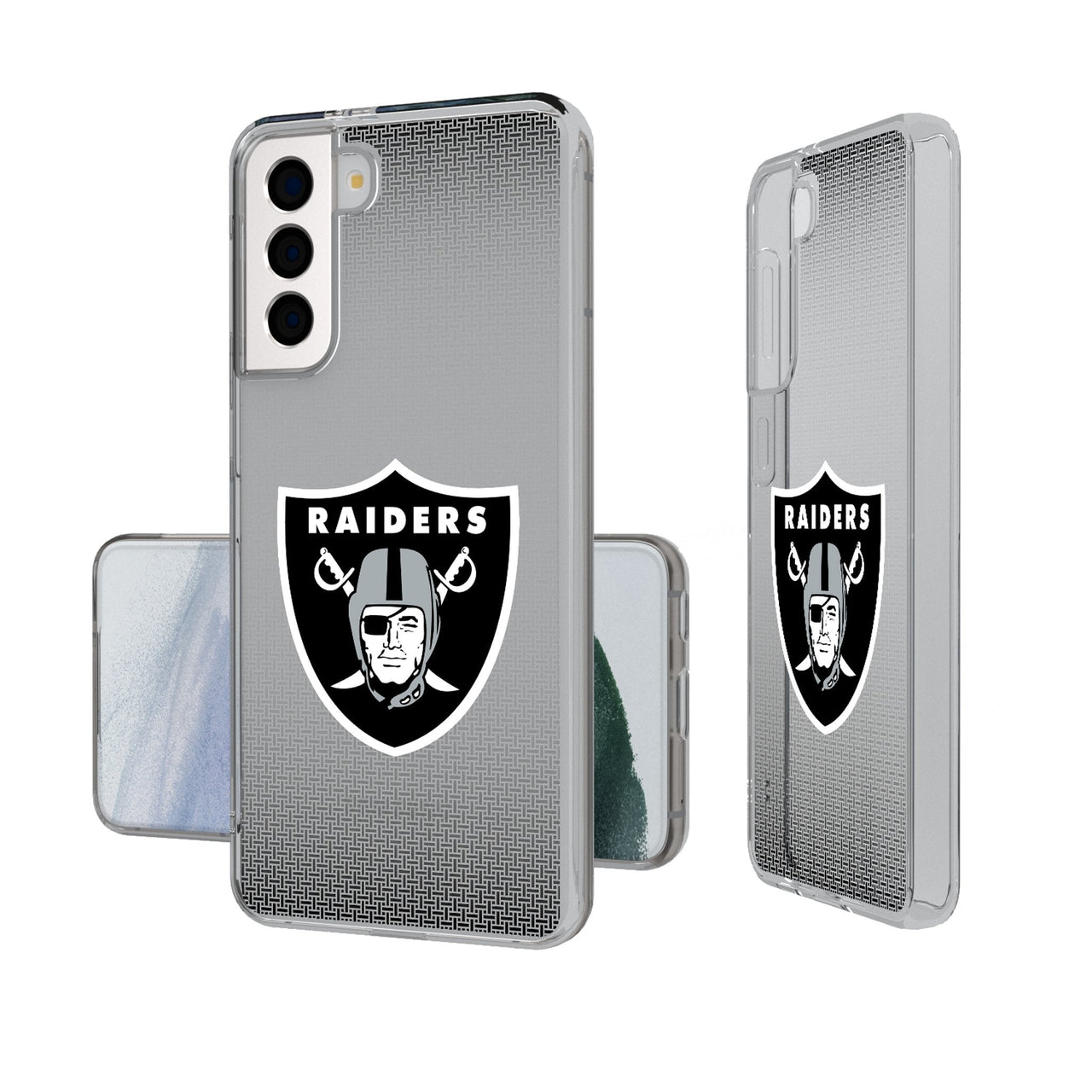 Las Vegas Raiders Linen Clear Phone Case-0