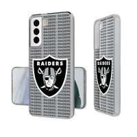 Thumbnail for Las Vegas Raiders Text Backdrop Clear Phone Case-0