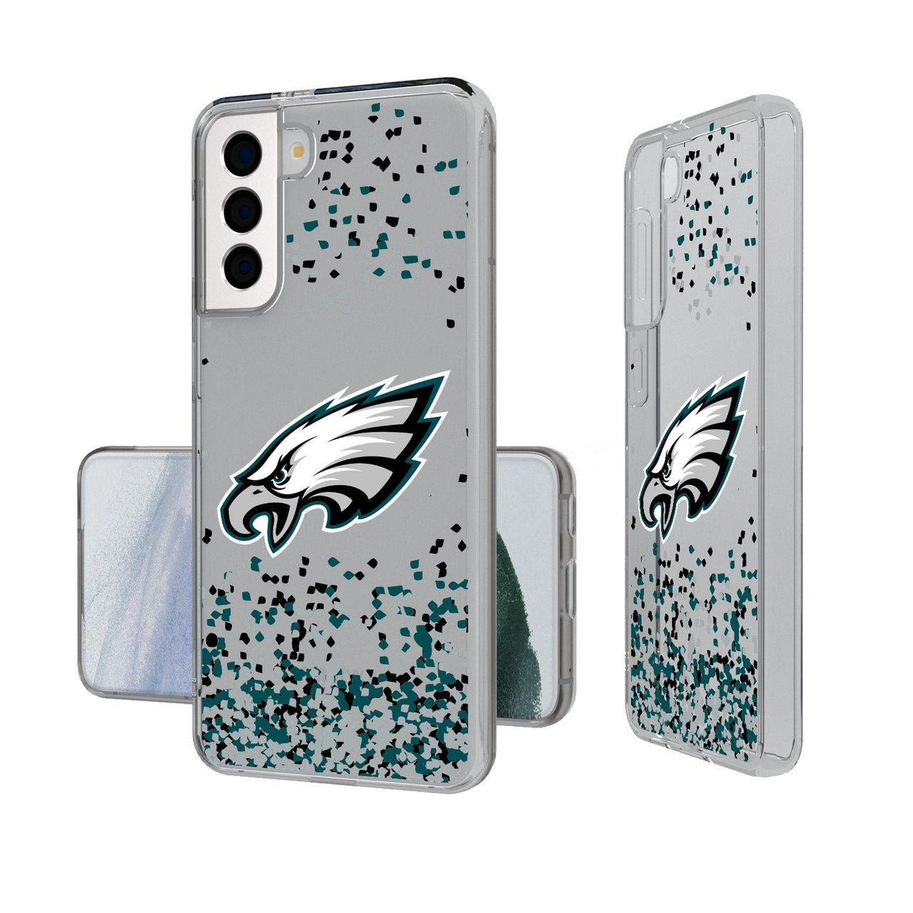 Philadelphia Eagles Confetti Clear Phone Case-0