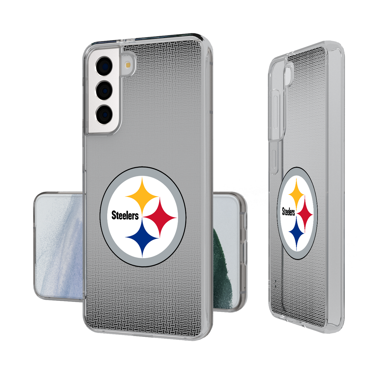 Pittsburgh Steelers Linen Clear Phone Case-1