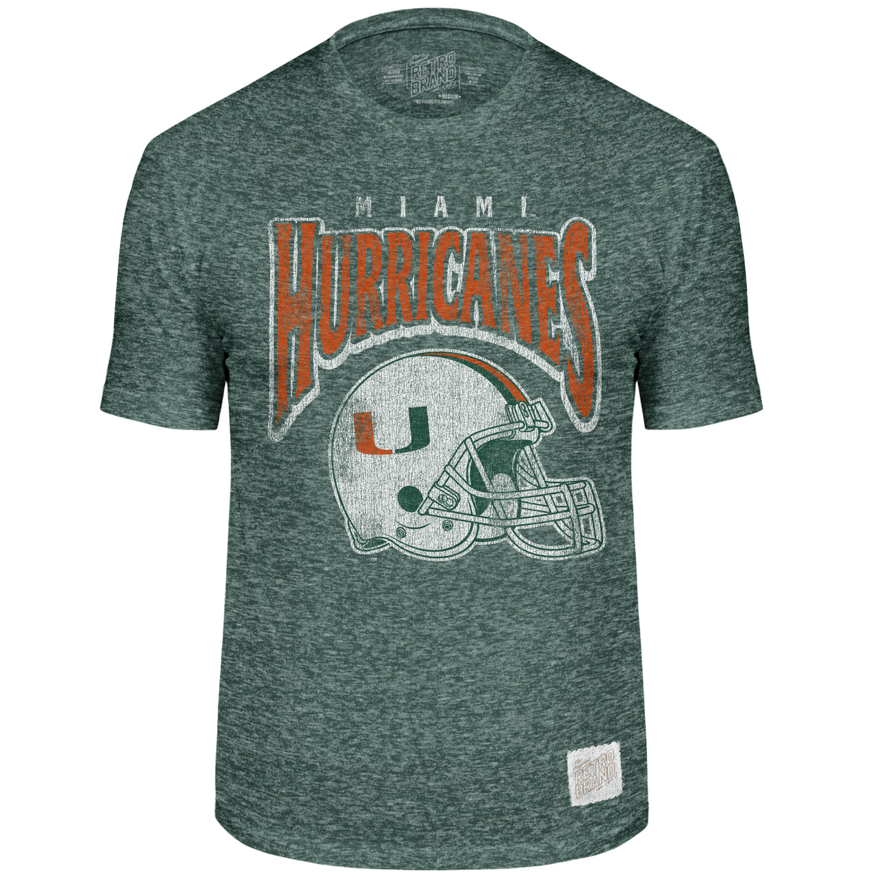 Miami Hurricanes Script over Helmet Vintage Tshirt