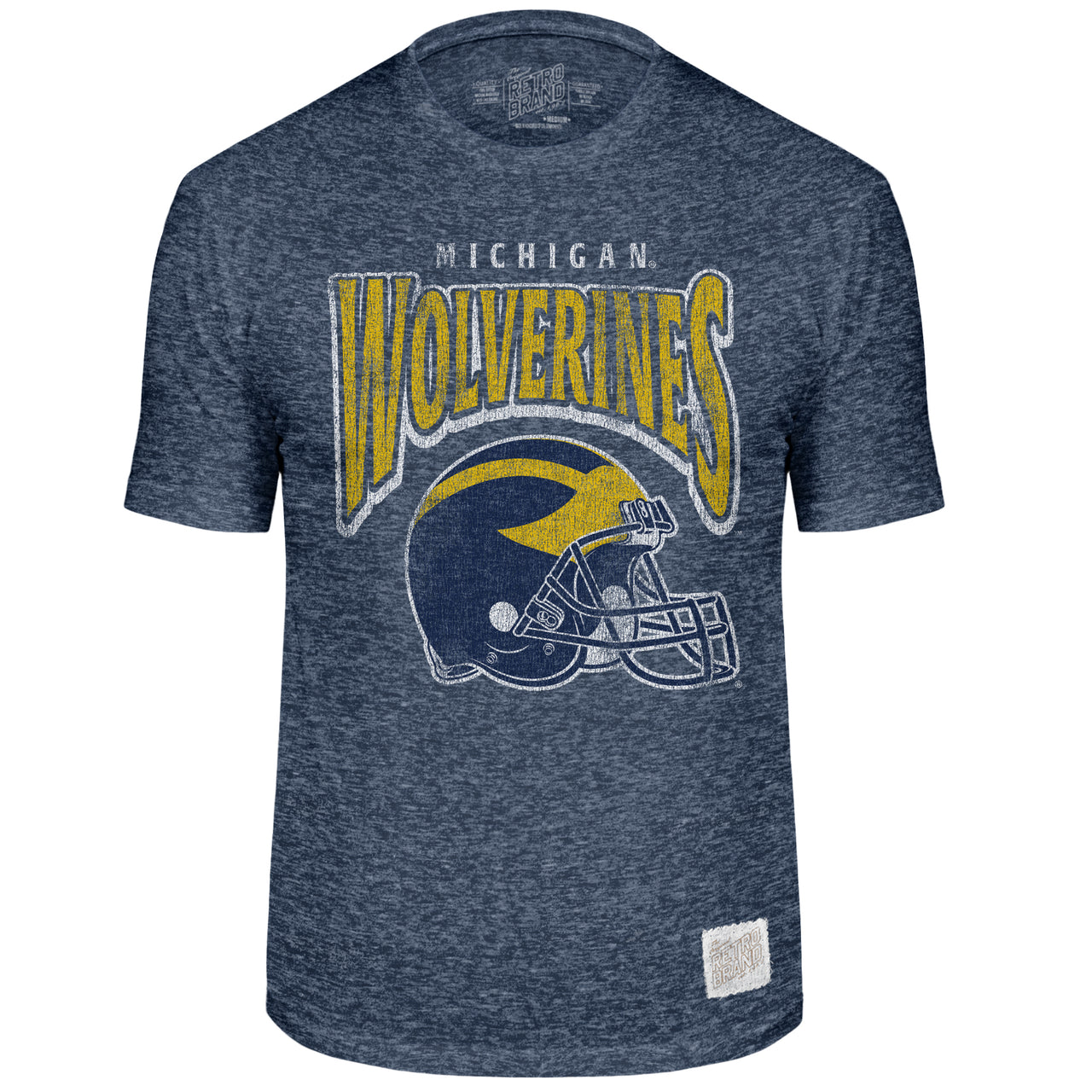 Michigan Wolverines Script over Helmet Vintage Tshirt