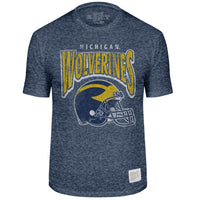 Thumbnail for Michigan Wolverines Script over Helmet Vintage Tshirt