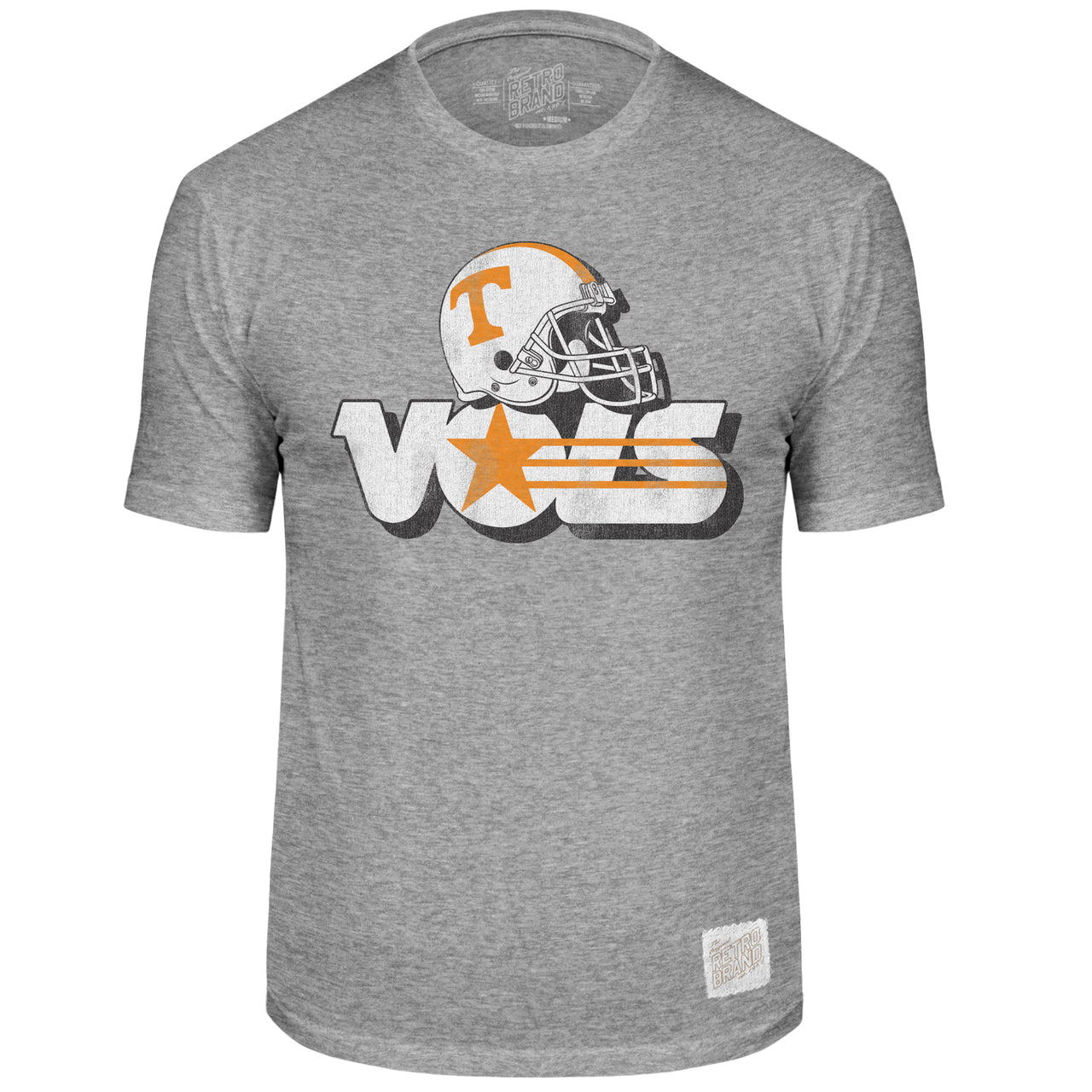 Tennessee Volunteers Helmet "Star Vols" Vintage Tshirt - Grey