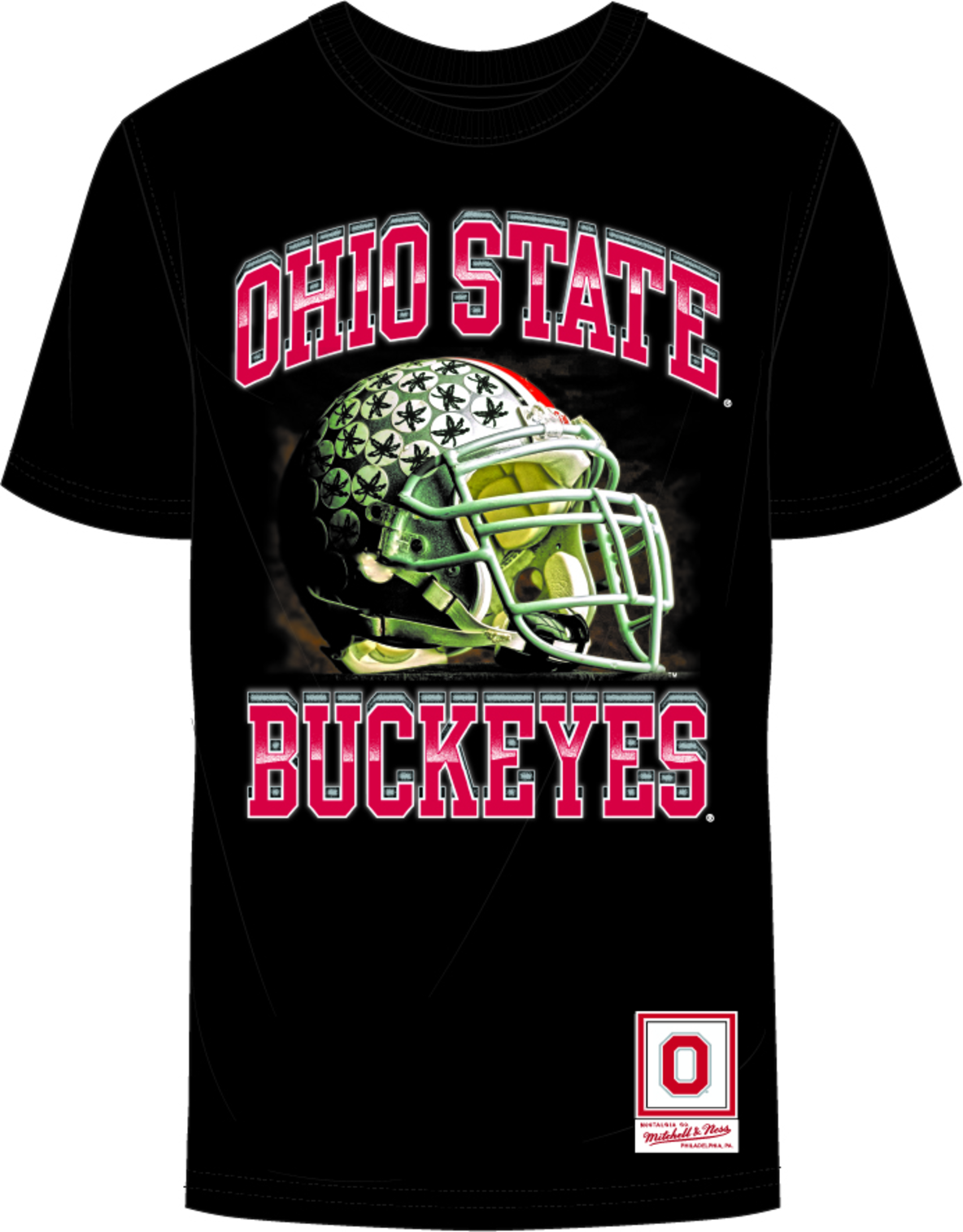 Ohio State Buckeyes Helmet Black Tshirt