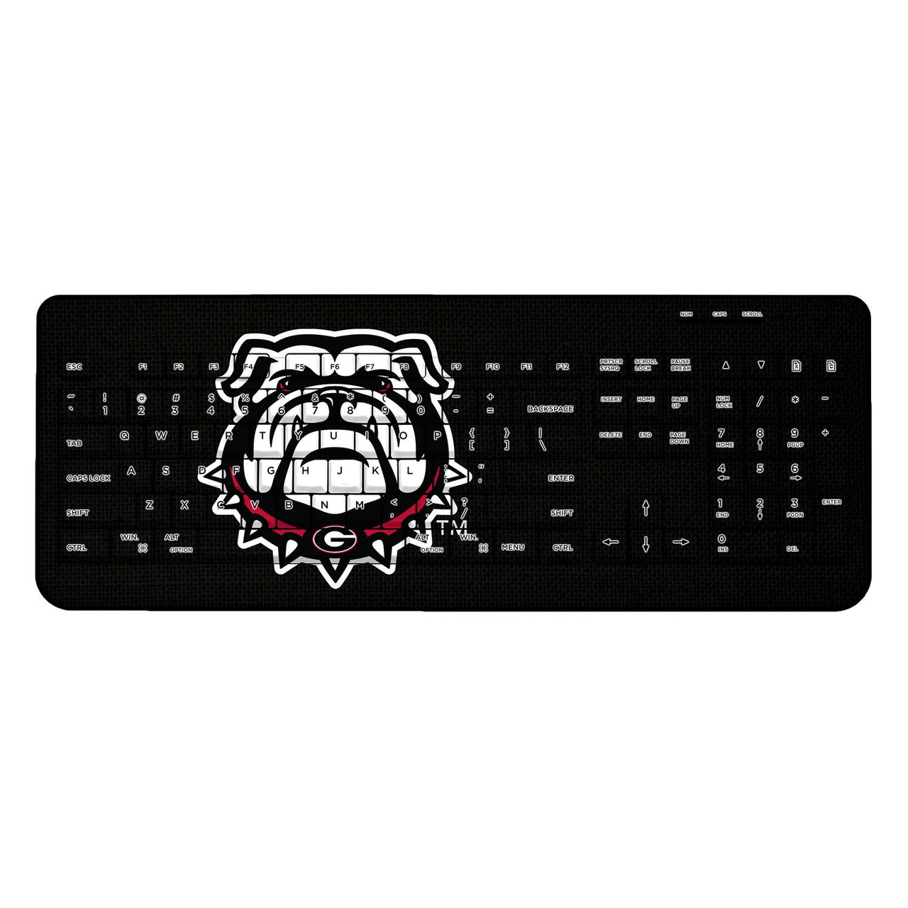 Georgia Bulldogs Solid Wireless USB Keyboard-0