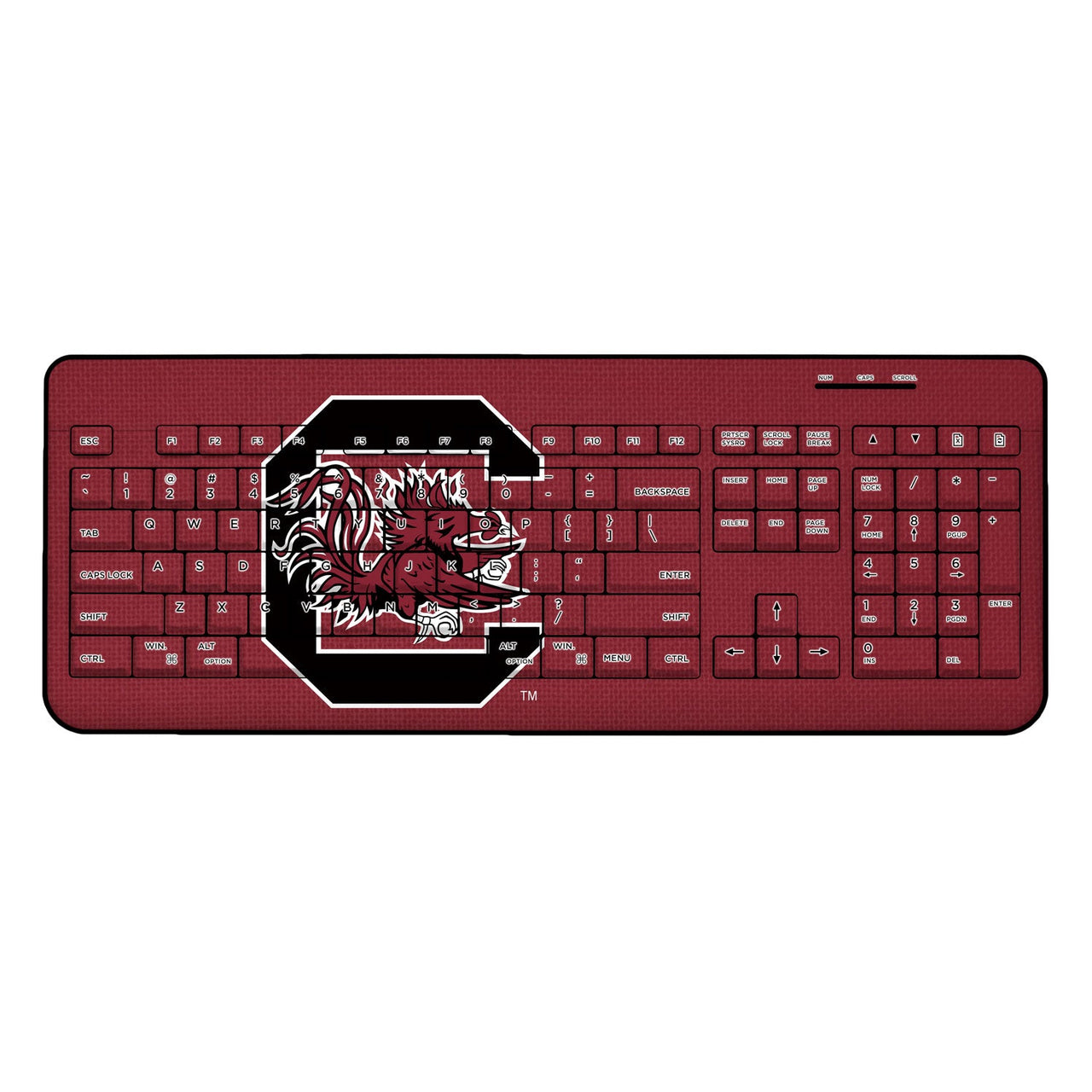 South Carolina Fighting Gamecocks Solid Wireless USB Keyboard-0