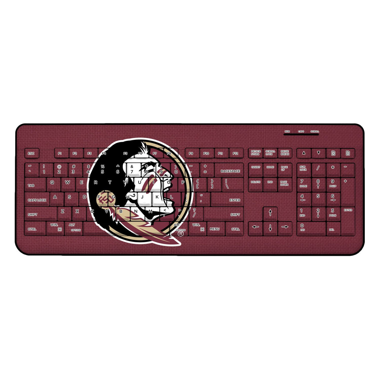 Florida State Seminoles Solid Wireless USB Keyboard-0