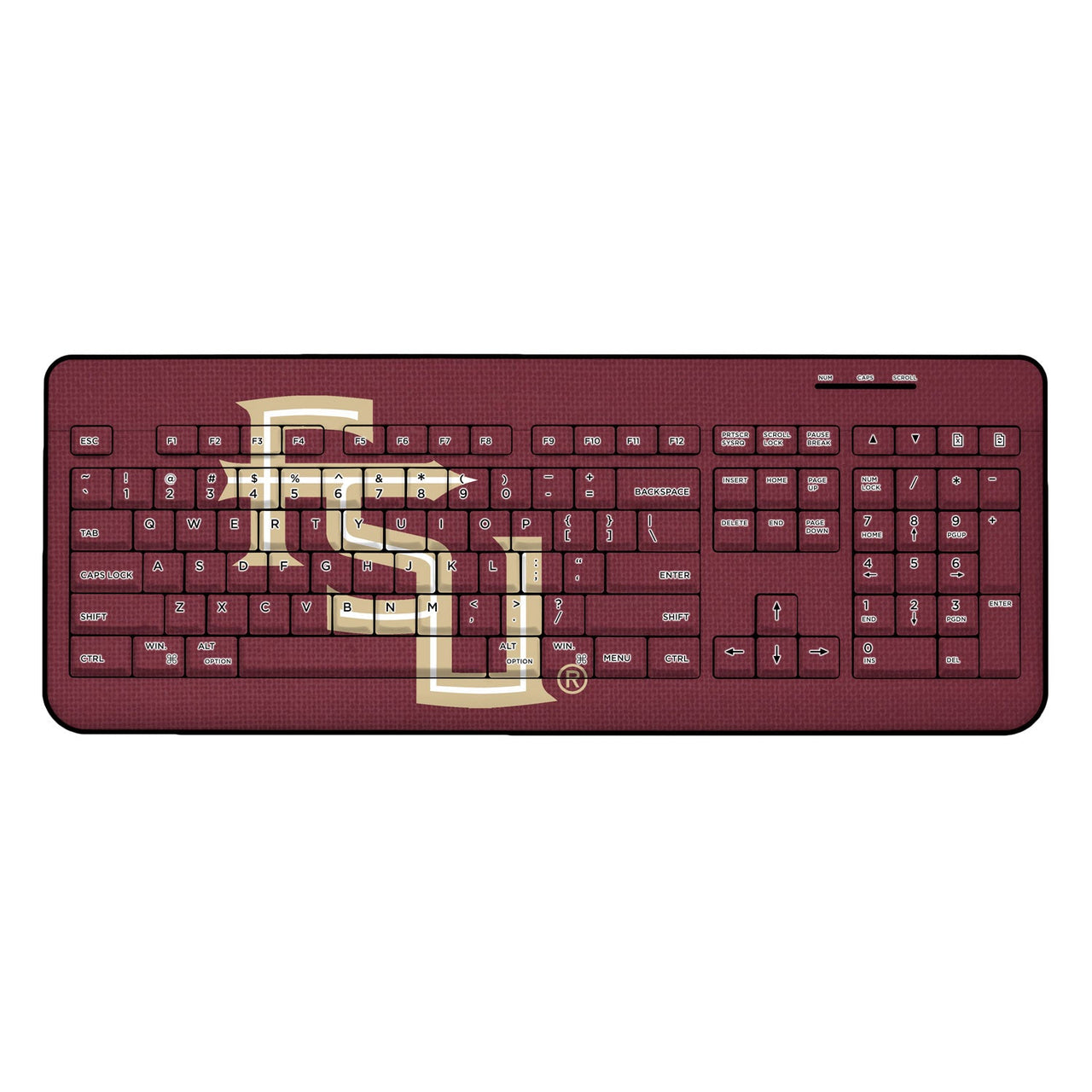 Florida State Seminoles Solid Wireless USB Keyboard-0