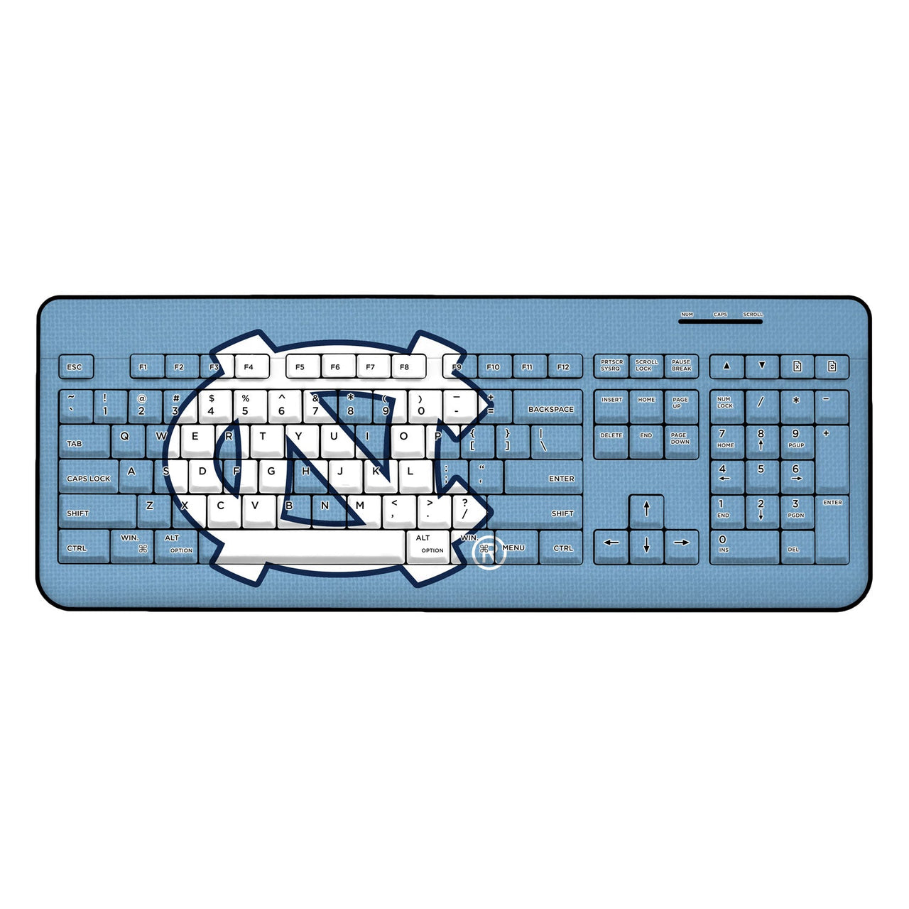 North Carolina Tar Heels Solid Wireless USB Keyboard-0