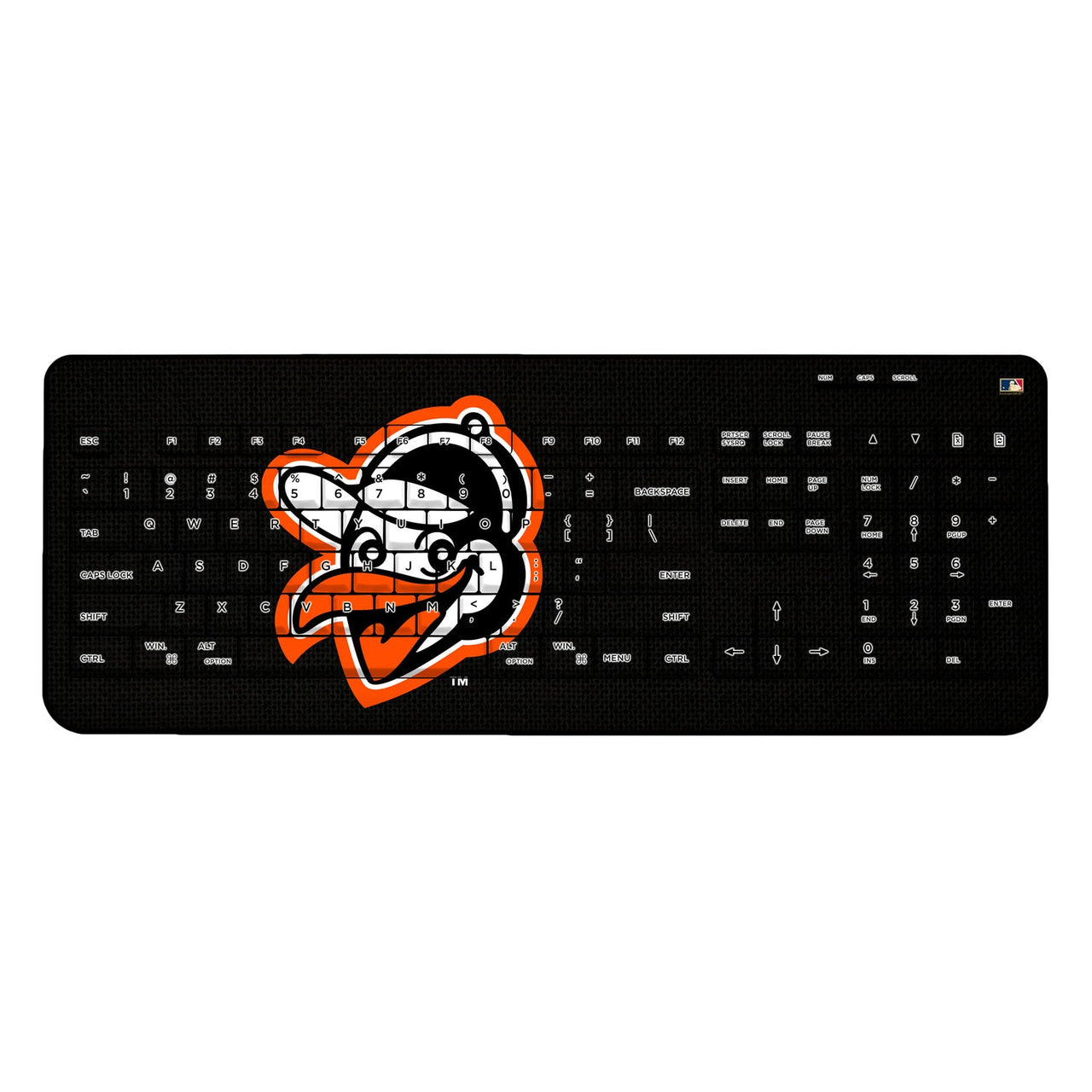 Baltimore Orioles 1955 - Cooperstown Collection Solid Wireless USB Keyboard-0