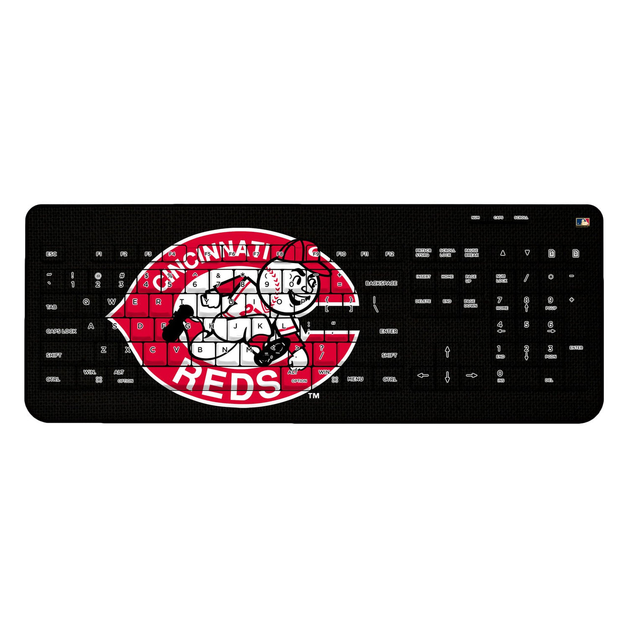 Cincinnati Reds 1978-1992 - Cooperstown Collection Solid Wireless USB Keyboard-0