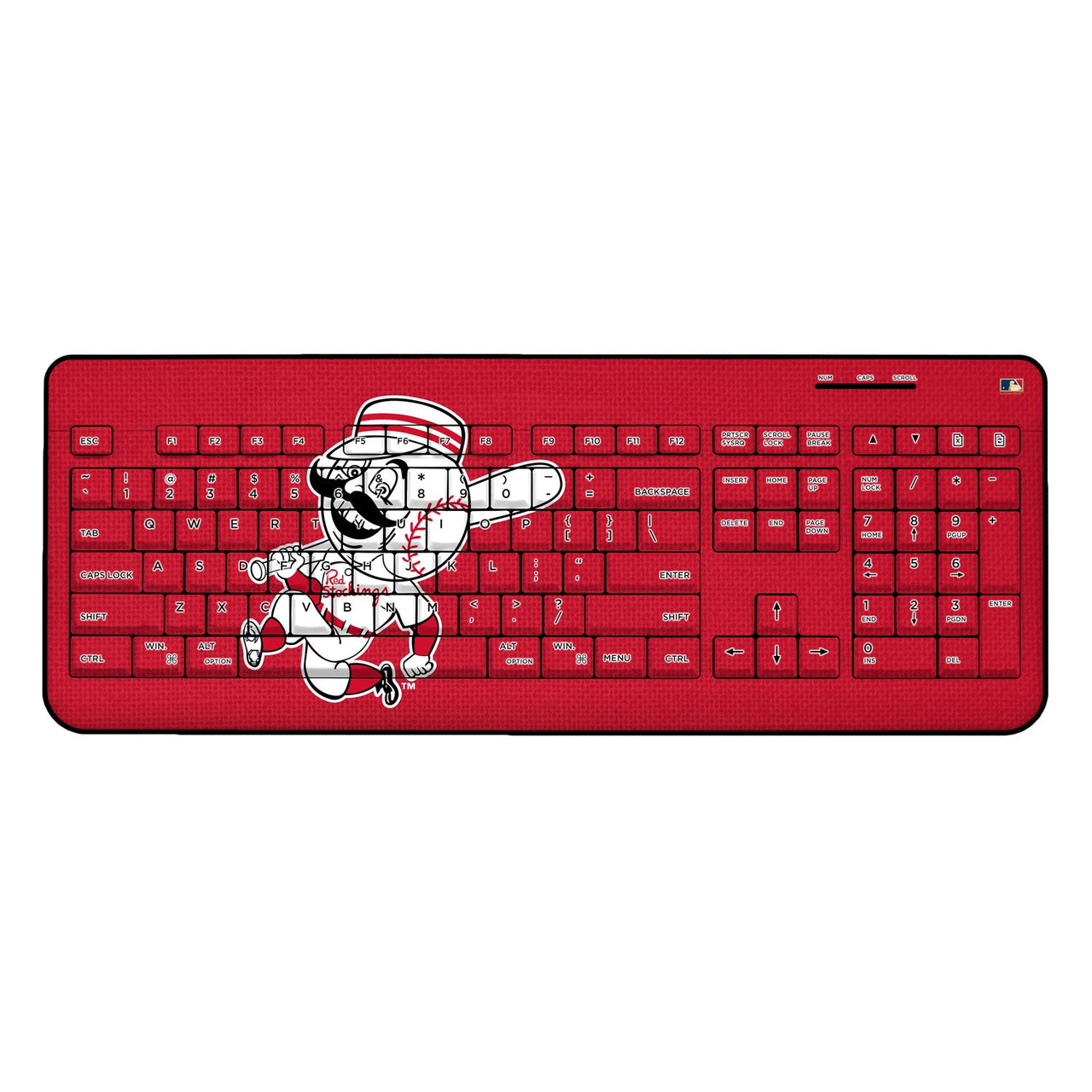 Cincinnati Reds 1953-1967 - Cooperstown Collection Solid Wireless USB Keyboard-0