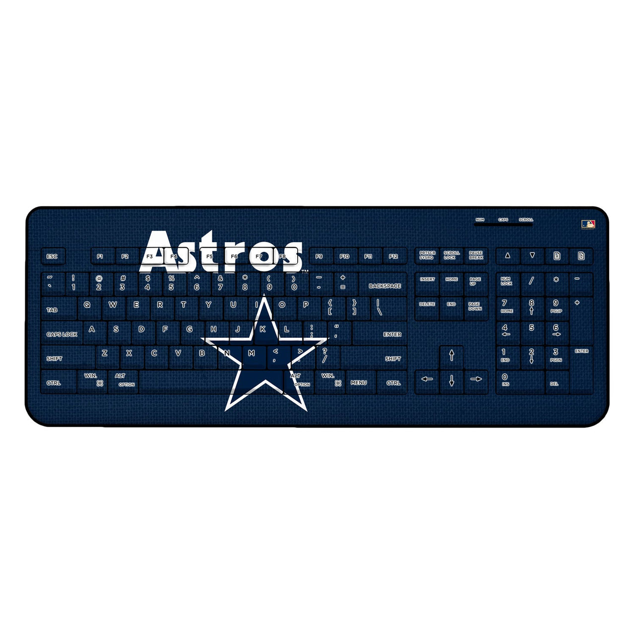 Houston Astros 1975-1981 - Cooperstown Collection Solid Wireless USB Keyboard-0