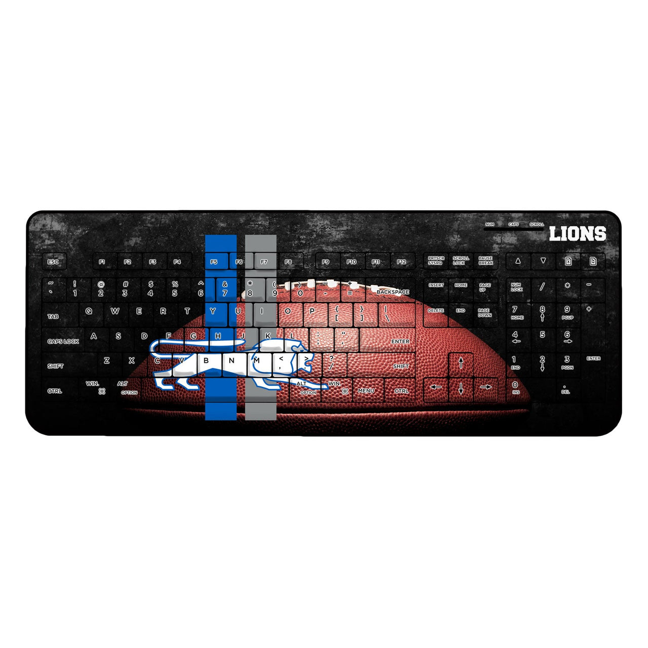 Detroit Lions Retro Legendary Wireless USB Keyboard-0