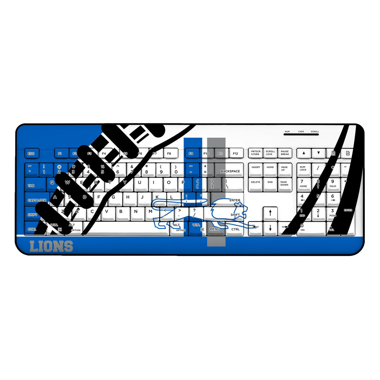 Detroit Lions Retro Passtime Wireless USB Keyboard-0