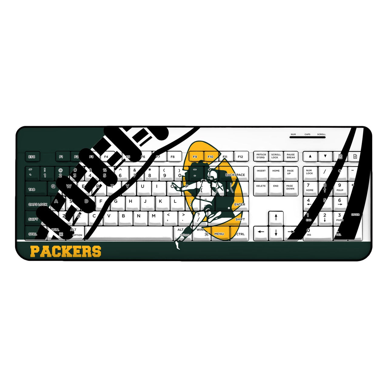 Green Bay Packers Historic Collection Passtime Wireless USB Keyboard-0