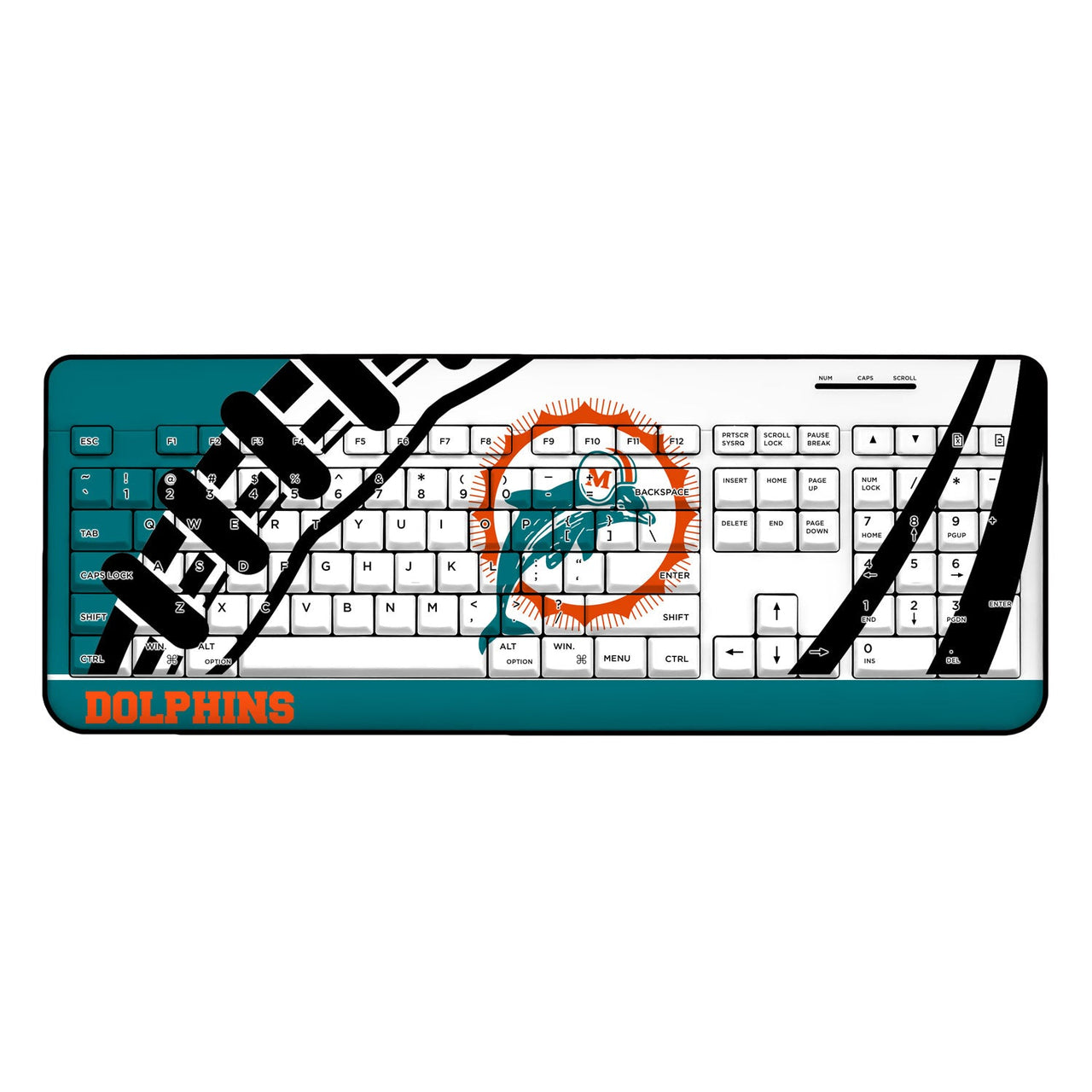 Miami Dolphins 1966-1973 Historic Collection Passtime Wireless USB Keyboard-0