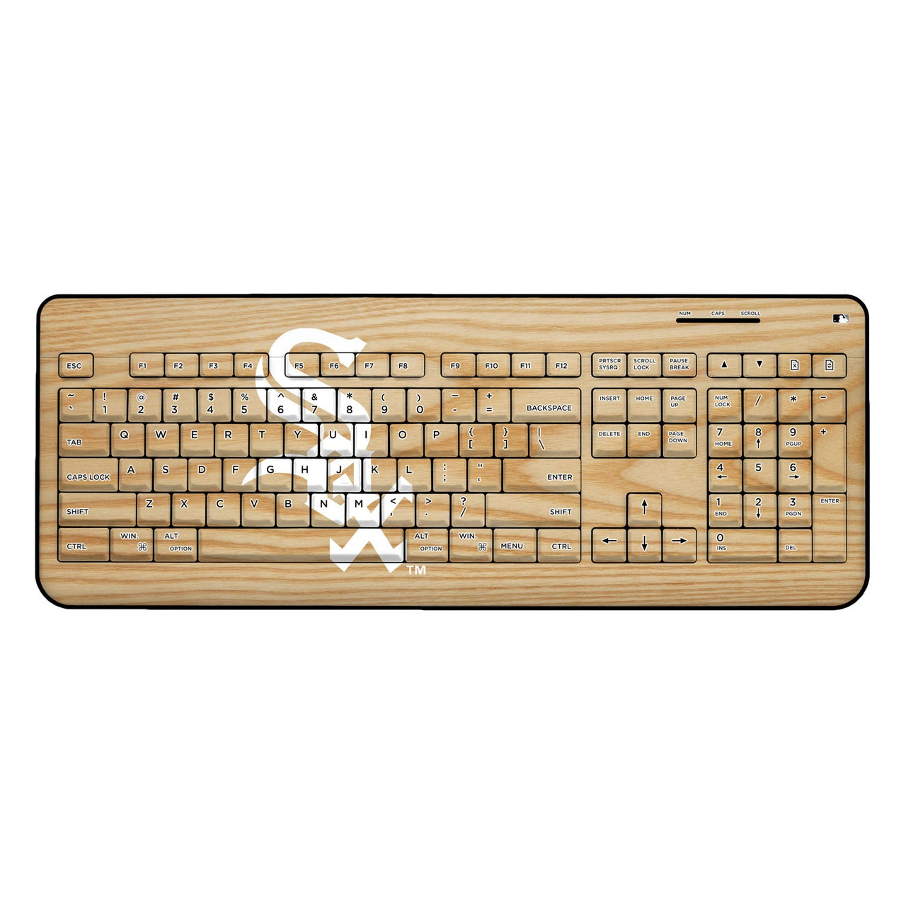 Chicago White Sox White Sox Wood Bat Wireless USB Keyboard-0